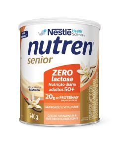 Nutren Senior Baunilha Zero Lactose - Lata 740g