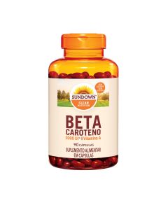 Suplemento Alimentar Sundown Betacaroteno 2 UI 90 Cápsulas