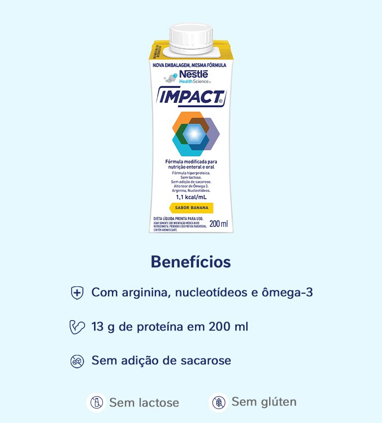 Nutrição Enteral e Oral Impact Banana 200mL TETRAPACK