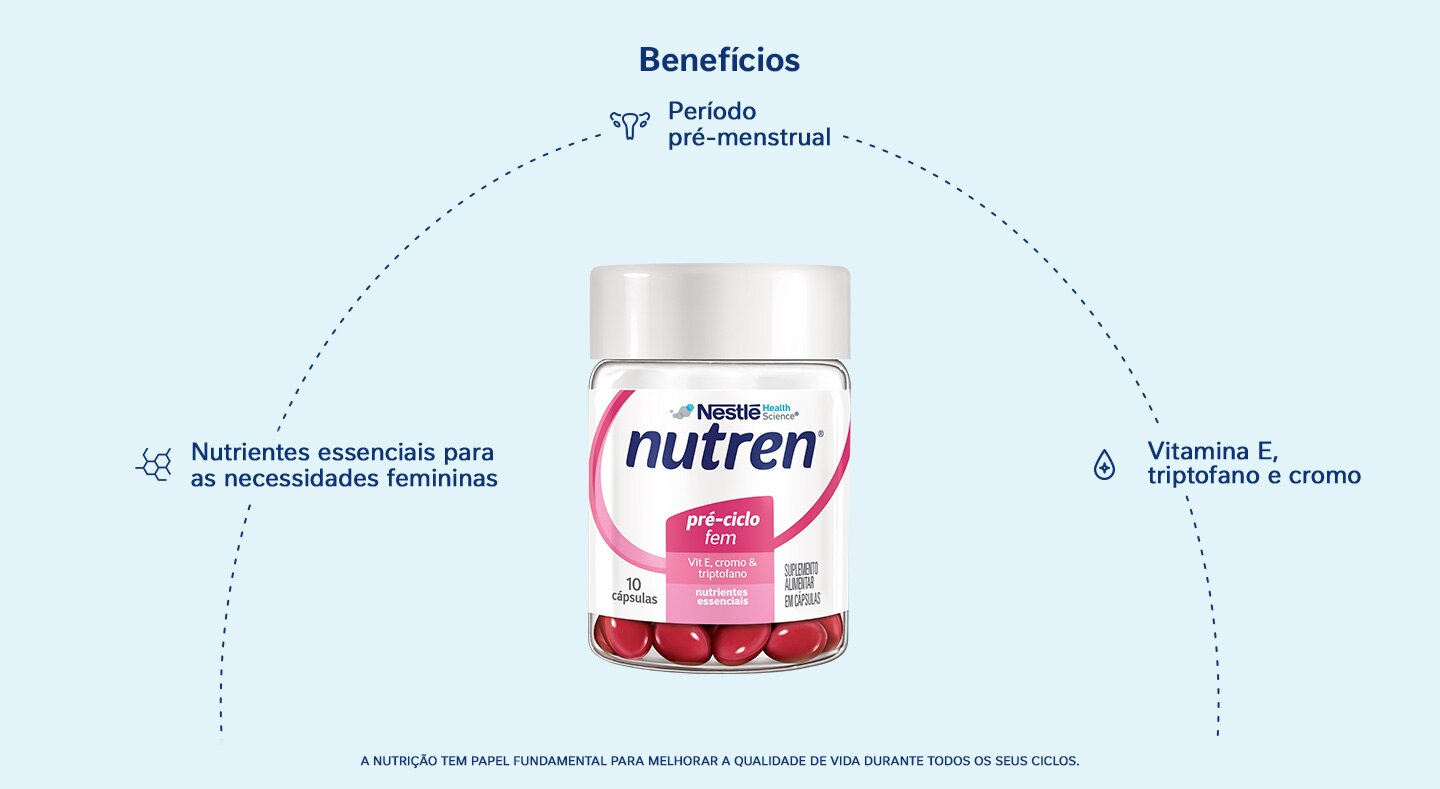 Suplemento Alimentar Nutren Triptofano Pré-Ciclo FEM 10 Cápsulas