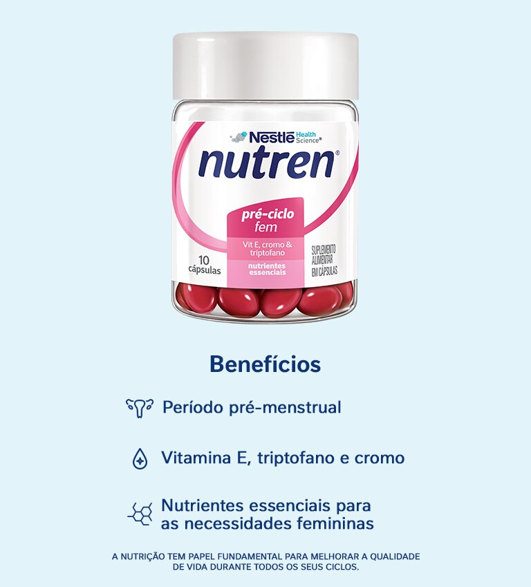 Suplemento Alimentar Nutren Triptofano Pré-Ciclo FEM 10 Cápsulas