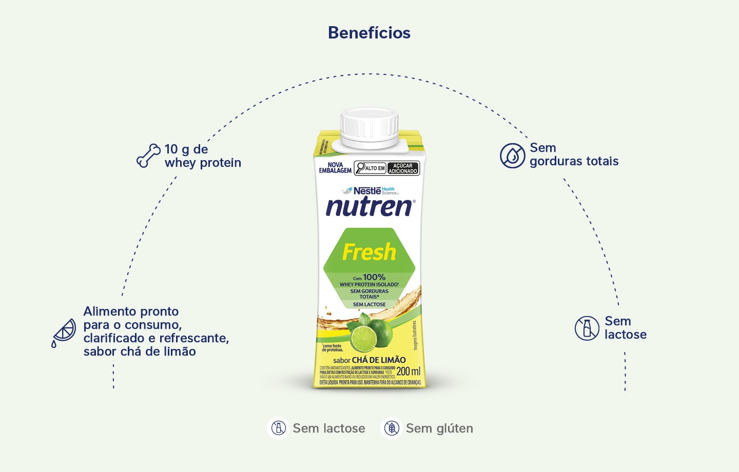 Nutren Fresh Chá de Limão 200mL