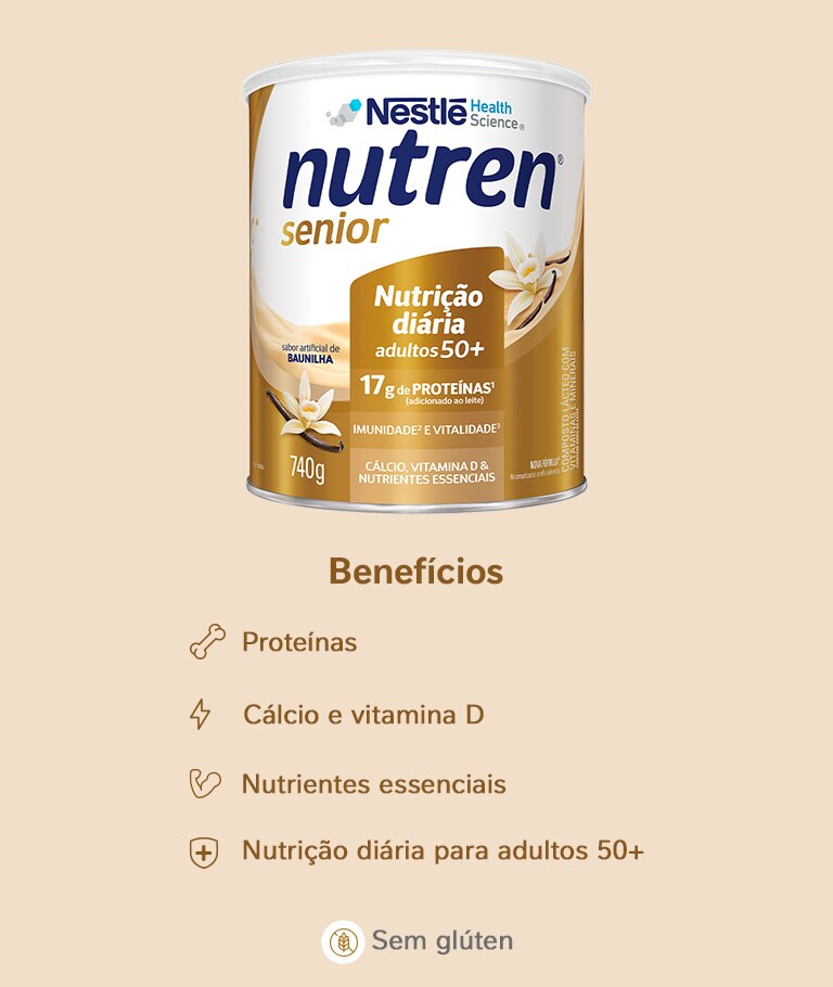 Complemento Alimentar Nutren Senior Baunilha 740g