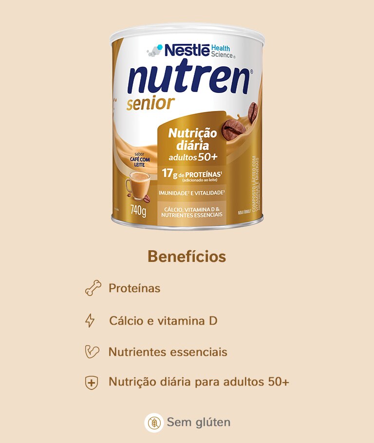Complemento Alimentar Nutren Senior Café com Leite 370g