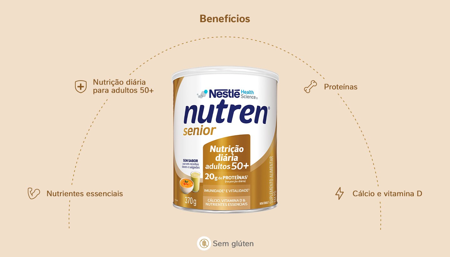 Suplemento Alimentar Nutren Senior Sem Sabor 370g