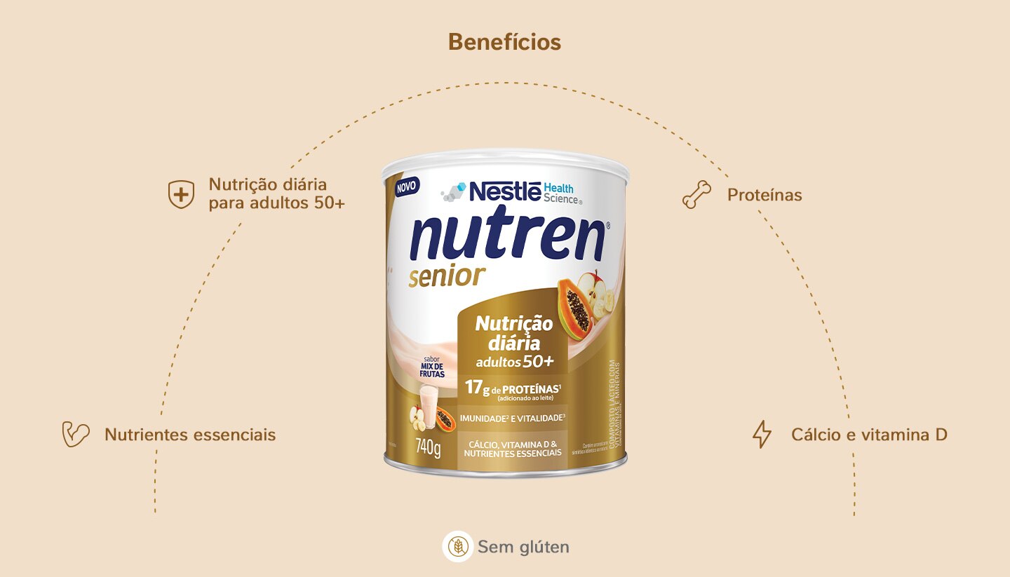 Complemento Alimentar Nutren Senior Mix de Frutas 740g