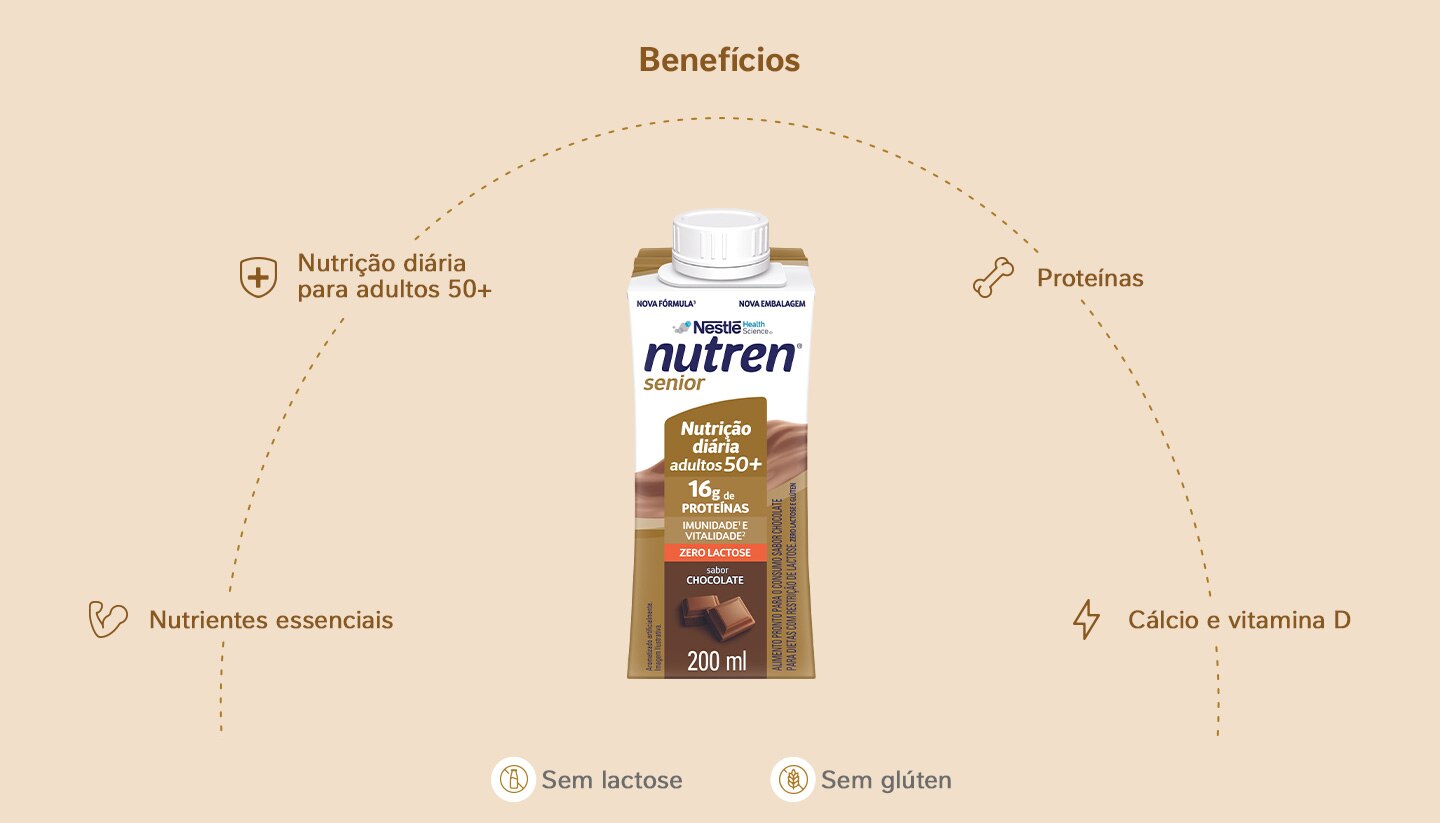 Complemento Alimentar Nutren Senior Chocolate Zero Lactose 200ml
