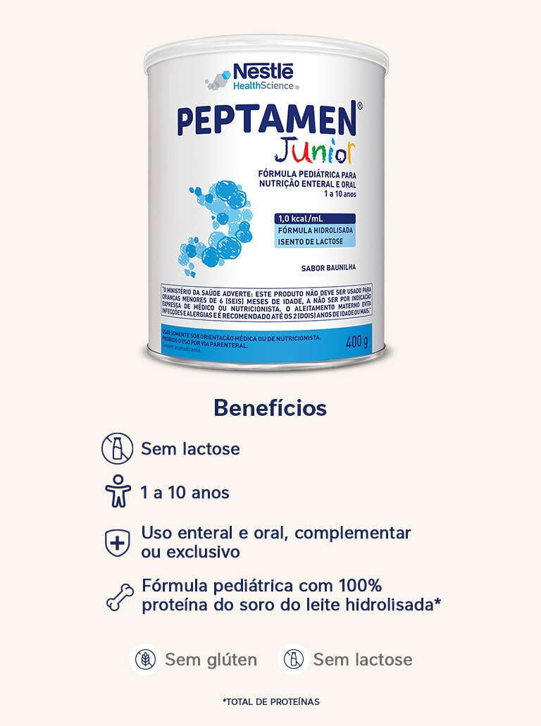 Nutrição Enteral e Oral Peptamen Junior Baunilha 400g
