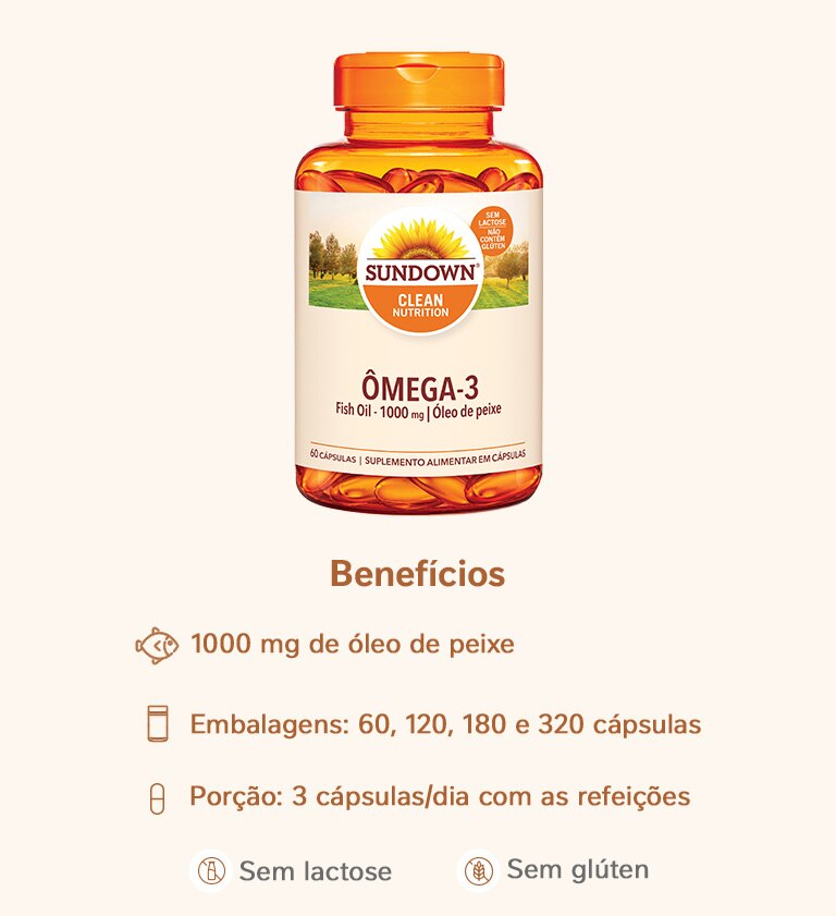 Suplemento Alimentar Sundown Ômega 3 1.000mg 60 Cápsulas