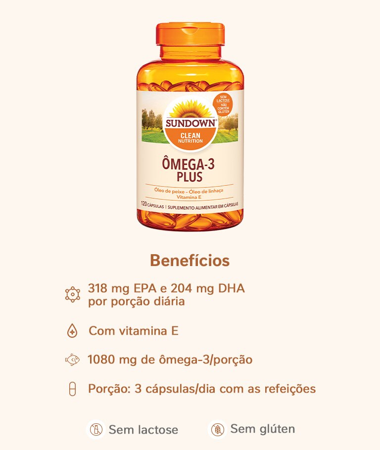 Suplemento Alimentar Sundown Ômega 3 Plus 120 Cápsulas