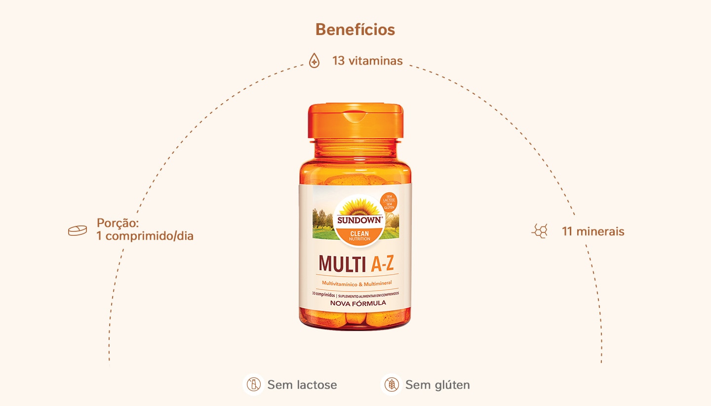 Suplemento Alimentar Sundown Multi A-Z 30 Comprimidos