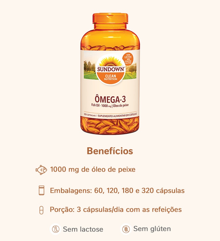 Suplemento Alimentar Sundown Ômega 3 1.000mg 320 Cápsulas