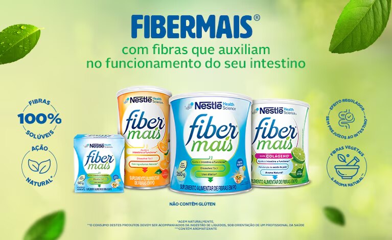 Suplemento alimentar de fibras FiberMais Sem Sabor 50g